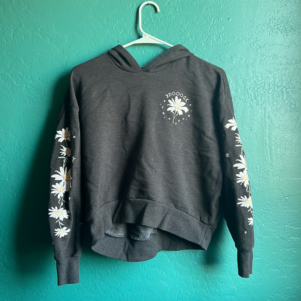 Floral Gray Hoodie